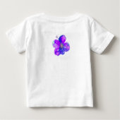 水彩象のハイビスカス　カスタマイズ可能 ベビーTシャツ (裏面)