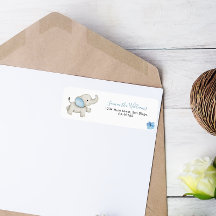 水彩象のベビーシャワー