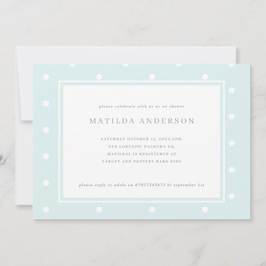 水彩象の小さな男の子の赤ちゃんシャワーパーティー (裏面)