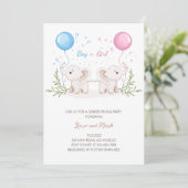 水彩象の性別が少年または少女を明らかにする 招待状 (スタンド正面)