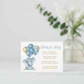 水彩象の風船ベビー エンクロージャーカード (スタンド正面)