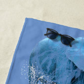 水彩象アート動物アート ビーチタオル (インサイチュ)