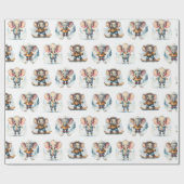 水彩象ウィンタースポーツ ラッピングペーパー (フラット)