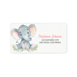 水彩象ガール ラベル