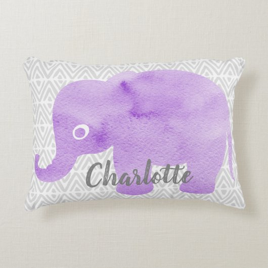 水彩象シボリ初期のシェブロン アクセントクッション (正面)