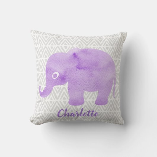 水彩象シボリ初期のシェブロン クッション (正面)