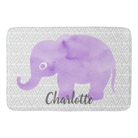 水彩象シボリ初期のシェブロン バスマット (正面)