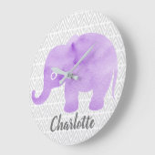 水彩象シボリ初期のシェブロン ラージ壁時計 (傾斜)