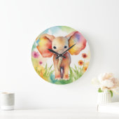 水彩象セーレカラフルン ラージ壁時計 (ホーム)