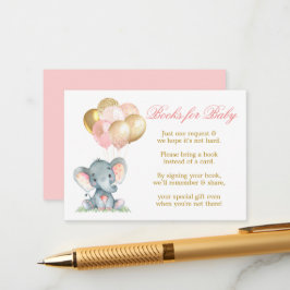 水彩象バルーンベビー エンクロージャーカード