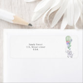 水彩象バルーン ラベル (インサイチュ)