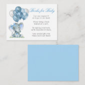 水彩象ボーブックベビー風船 エンクロージャーカード (正面/裏面)