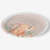 水彩象ボーホサファリ ペーパープレート (アングル)