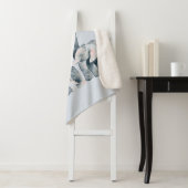 水彩象ママ&カーフ動物の野生動物アート シェルパブランケット (インサイチュ)