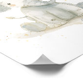 水彩象子供部屋ウォールアート ポスター (角)