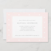 水彩象小さな女の子ベビーシャワーパーティー (裏面)