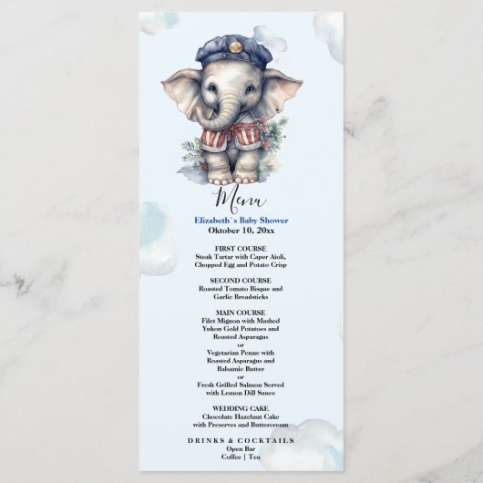 水彩象航海のテーマ メニュー (裏面)