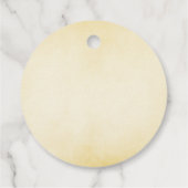 水彩象金ゴールドムーンベビーシャワー感謝してい フェイバータグ (裏面)