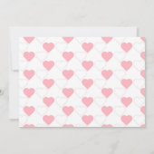 水彩象&ピンクハート誕生日ガール 招待状 (裏面)