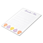 水彩貝の名前の文字サイズ ノートパッド (アングル)