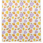 水彩貝シャワーカカラフルーテン シャワーカーテン (正面)