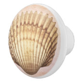 水彩貝殻かわいい背航海の景海 セラミックノブ (右)