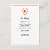 水彩貝殻の結婚詳細カード エンクロージャーカード (正面)