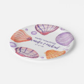 水彩貝殻ペーパープレート ペーパープレート (アングル)