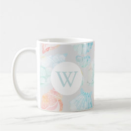水彩貝殻マグカップ コーヒーマグカップ