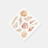 水彩貝殻紙ナプキン スタンダードカクテルナプキン (角)
