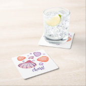 水彩貝殻 海洋 コースター (インサイチュ)