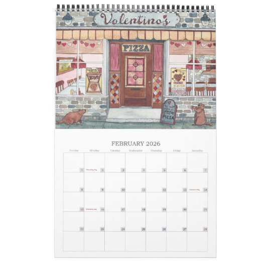 水彩貯蔵庫 カレンダー (2月 2026)