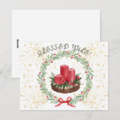 水彩賛美ユール（キリスト降誕祭） シーズンカード (正面/裏面)