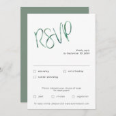 水彩賢者ミニマリストRSVP 招待状 (正面/裏面)