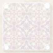 水彩赤あずり城スペインの瓦 ガラスコースター (裏面)