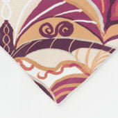 水彩赤あずり城スペインの瓦 フリースブランケット (角)