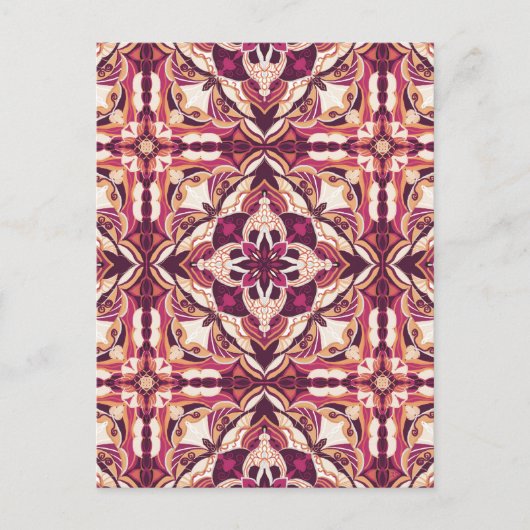 水彩赤あずり城スペインの瓦 ポストカード (正面)