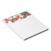 水彩赤いさくらんぼブランチGarland ノートパッド (アングル)