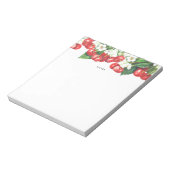 水彩赤いさくらんぼブランチGarland ノートパッド (回転)