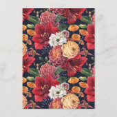 水彩赤いアマリリス探しゲーム エンクロージャーカード (裏面)