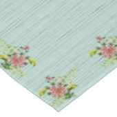 水彩赤いガーベラデイジー（緑52インチx 70インチ付） テーブルクロス (アングル)