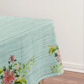 水彩赤いガーベラデイジー（緑60インチx 104付） テーブルクロス (インサイチュ)