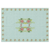 水彩赤いガーベラデイジー（緑60 x 84インチ付） テーブルクロス (正面(横))