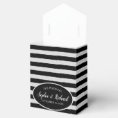 水彩赤いケシのピンクのローズストライプ結婚ズ フェイバーボックス (オープン)