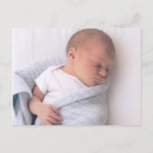 水彩赤いケシの誕生のお知らせ 案内ポストカード (裏面)