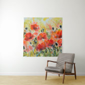 水彩赤いケシ絵画の花。花 タペストリー (インサイチュ)