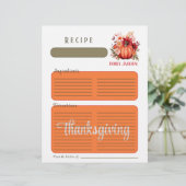 水彩赤いトマトの感謝祭バインダーページ (スタンド正面)