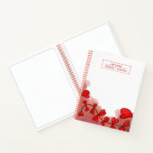 水彩赤いハートノート ノートブック (内部)