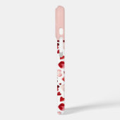 水彩赤いハートバレンタインデーモノグラムの Case-Mate iPhoneケース (裏面 / 左)