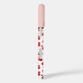 水彩赤いハートバレンタインデーモノグラムの Case-Mate iPhoneケース (裏面 / 右)